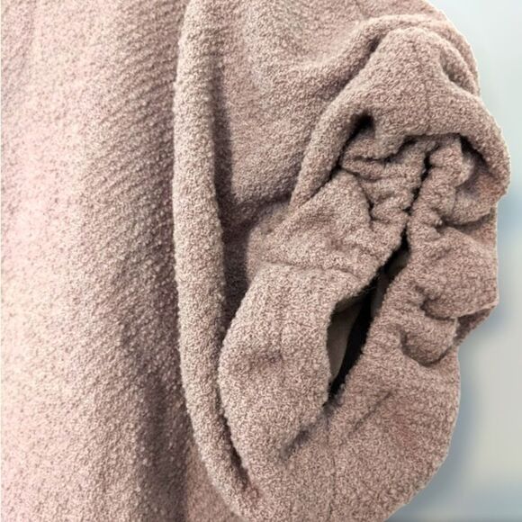 Anthropologie COS Wool Bouclé Top in Mauve With Gathered Cuffs Size 6 - Picture 9 of 16